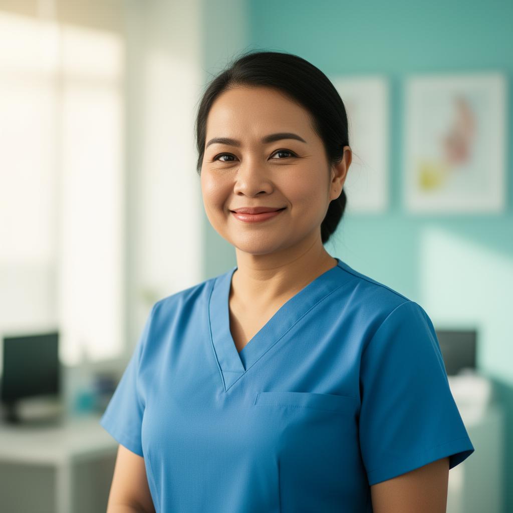 Filipino nurse preparing for her placement in Germany