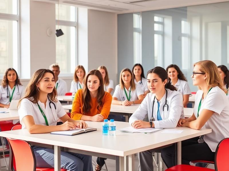 Nurses studying German in a Manila classroom